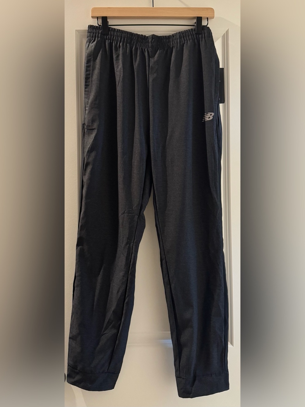 NWT New Balance All Motion Track Pants Size Large Black Grey Athletic Joggers